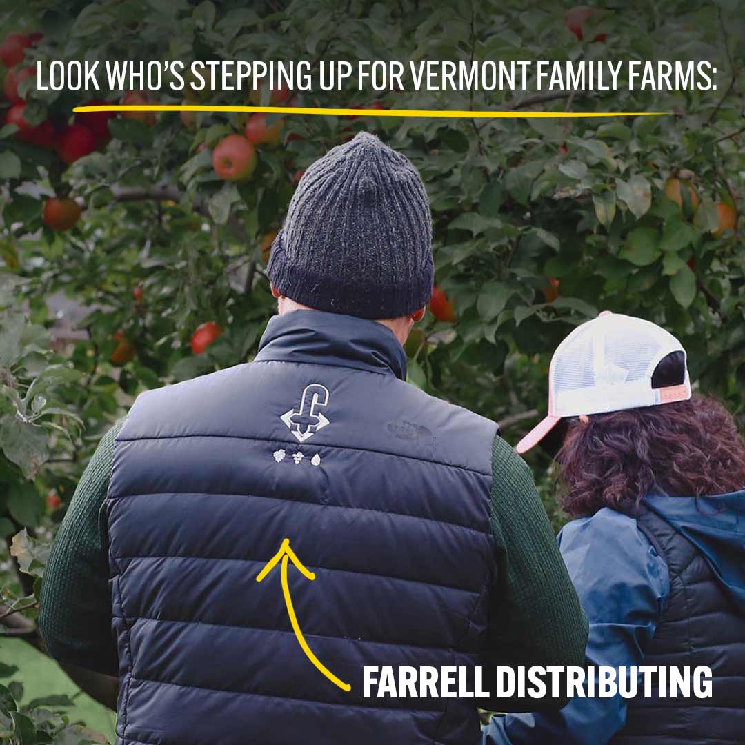 Farrell Distributing staff visits a local Vermont apple orchard
